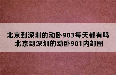 北京到深圳的动卧903每天都有吗 北京到深圳的动卧901内部图